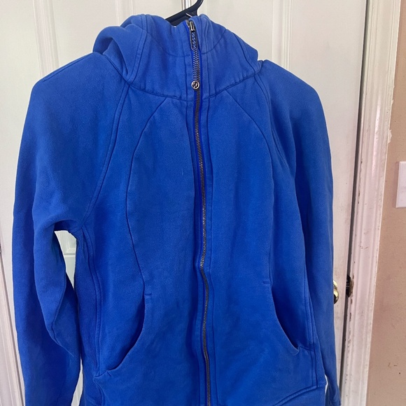 LuluLemon Cerulean Blue Scuba Hoodie Size 10 - Picture 1 of 5